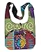 KayJayStyles Sun Moon Hippie Boho Slouch Bag Sling Nepal Cross Body Bag (Lime)