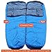 BOS Portable Mummy Sleeping Bag- Ultralight Waterproof Camping Sleeping Bag with Compression Sack for 4 Season Traveling and Outdoor Activities- Large Sleeping Bag for Adults up 7'2-Blue&Right-Zip