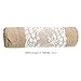 DegGod 1 Pack 12X108 Inches Natural Burlap Lace Hessian Table Runner Vintage Jute Rustic Tablecloth for Country Wedding Baby Shower Party Kitchen Dining Room Farmhouse Decoration (1, Burlap)