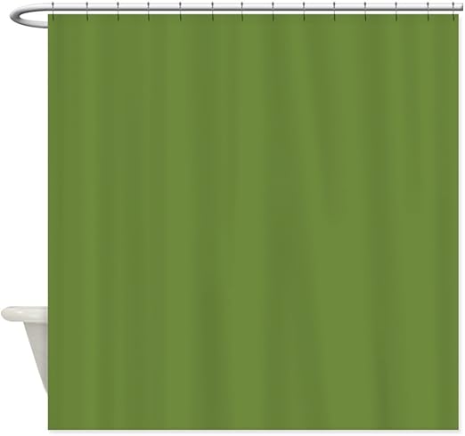 Amazon Com Cafepress Solid Olive Green Shower Curtain Decorative