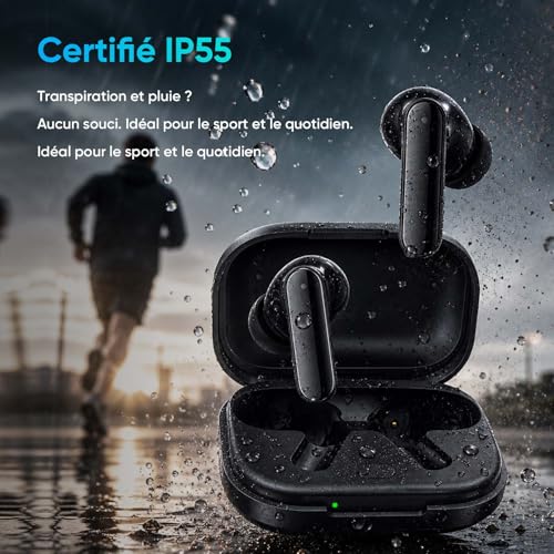 realme Buds Air 8 Pro Wireless Bluetooth Headphones, Adaptive 55dB, 11mm+6mm Speakers Dual DAC, 50H Battery Life, LHDC, Hi-Res Audio, Bluetooth 6.1, Noise Reduction AI Calls, IP55, Black