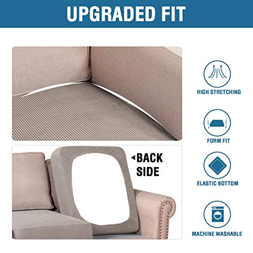 H.VERSAILTEX Super Stretch Individual Seat Cushion Covers Sofa Covers