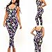 Stylish Sexy Unique Scrawl Black Colorful Sleeveless New Bodycon Jumpsuit Romper
