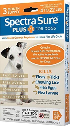 SPECTRA SURE Plus IGR Drops for 4-22 lb. Dogs (Generic Frontline)