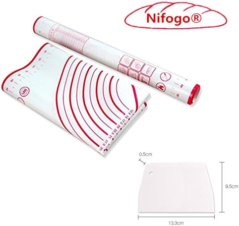 Tapis de Cuisson Patisserie en Silicone Anti-adhésif Réutilisable Baking Mat Fondant Pâte, 100% SANS Bisphénol-A (BPA),avec Mesure, 60 x 40 cm (Rouge+Grattoir Cadeau) - Cuisine A Vivre Tapis de Cuisson Patisserie en Silicone Anti-adhésif Réutilisable Baking Mat Fondant Pâte, 100% SANS Bisphénol-A (BPA),avec Mesure, 60 x 40 cm (Rouge+Grattoir Cadeau)