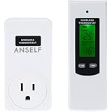 Anself RF 433MHz Wireless Thermostat Plug Automatic Temperature Controller Plug & Play Remote Control for Heating System