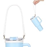 Eoopoon Water Bottle Handle for Stanley Cup - Soft, Durable Silicone Sling with Adjustable Strap, Fits Most 8-40oz Bottles, Ideal Stanley Cup Accessory