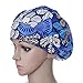 Opromo Cotton Bleach Friendly Banded Adjustable Scrub Cap Sweatband Bouffant Hat-Assorted 7