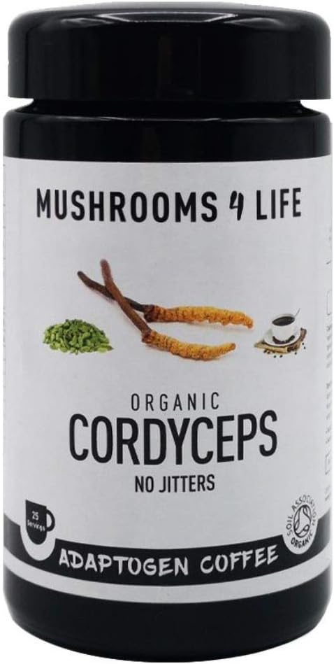 Mushrooms 4 Life Organic Cordyceps Power Coffee, 0.075 kg, Brown