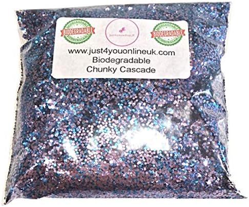 Biodegradable GLITTER Cosmetic Chunky for Face, Body, Hair, Nails Bags 15g, 25g, 50g, 75g and 100g (15 grams, Cascade)