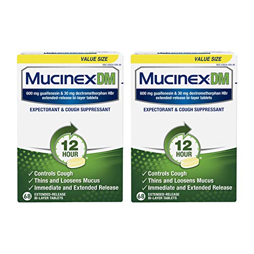 Mucinex DM 12 hour Cough and Chest Congestion Medicine, Expectorant and