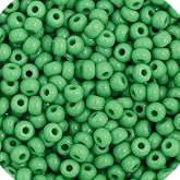 Czech Glass Seed Beads 11/0 (2.1mm Diameter) Opaque Medium Green DIY Jewelry Making Beadss - 250g Bulk Bag by Preciosa (Jablonex)