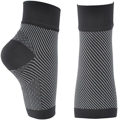 Plantar Fasciitis Sock &amp; Compression Foot Sleeve: More Comfortable Than Night Splint For Heel Spur, Ankle, Arch Support - Edema Relief Orthopedic Socks By Treat My Feet(Pack of 2 Pairs)(M,Black)
