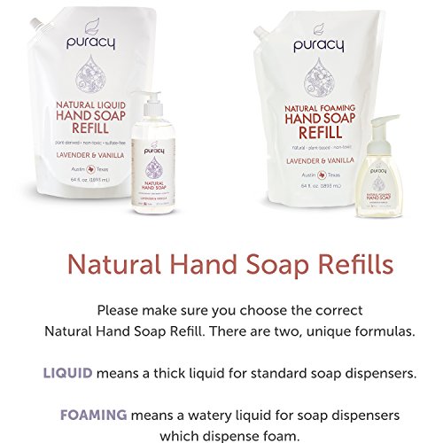 Puracy Natural Liquid Hand Soap Refill, SulfateFree Hand Wash Gel
