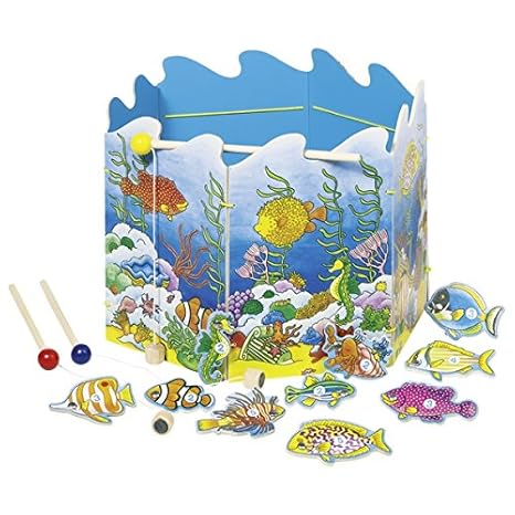 Goki 56884 - Angelspiel mit Magnet, 19-teilig