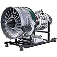 Turbofan Engine Model Kit That Works, 1/10 Full Metal Mechanical Dual-Spool Aircraft Jet Engine Model, DIY Assembly 10 Hours Build Your Own Turbofan Engine for Adults (1000+PCS)