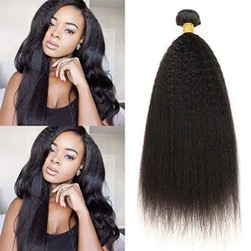 9A Grade Brazilian Yaki Human Hair 1 Bundle 10 Inch Kinky Straight Hair 100% Unprocessed Virgin Human Hair No Tangle No Shedding