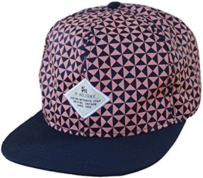 Hipcap Women Flat Brim Cap Unisex Snapback Checks Print Hip-Hop Dance Hat