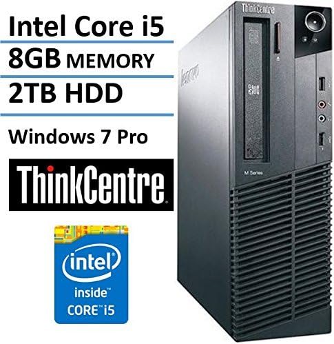 2016 Lenovo ThinkCentre M71 Small Form Factor Business Desktop Computer, Intel Quad-Core i5-2400 CPU up to 3.4GHz, 8GB DDR3, 2TB HDD, Keyboard + Mouse, DVDROW, Windows 7 Pro (Certified Refurbished)