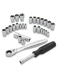 Craftsman 30pc Max axess 1 4 & 3 8 in. Drive Socket Wrench Set con Rugged Case