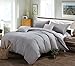 Rural Dandelion Luxury Duvet Cover Bedding Set - Hotel Quality, Comfortable, Breathable and Soft- 3 Piece, Queen, Gray