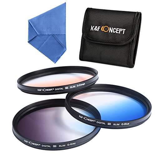 72mm filter kit, K&F Concept 3pcs 72mm Graduated Color Filter Set Lens Filter kit graduated filter For Canon Nikon Simga Tamron Camera Lens
