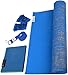 YogiMall Natural Jute Yoga Mat, Non Slip Yoga Socks, Cotton Strap & Hand Towel 5 Piece Set – Eco Friendly & SGS Certified - Reversible Yoga Mat Set All Types Yoga, Pilates & Exercise (Blue)