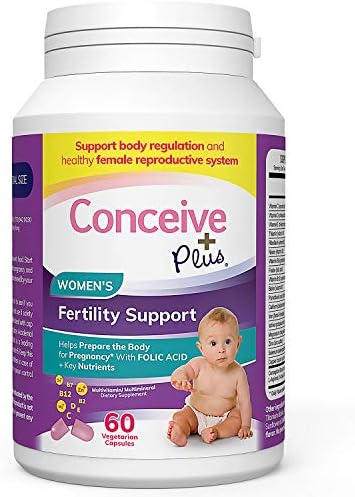 Amazon Com Conceive Plus Fertility Prenatal Vitamins Women Regulate Ovulation Monthly Cycles Balance Hormones Myo Inositol Folate Folic Acid Pills 60 Vegetarian Soft Capsules Health Personal Care