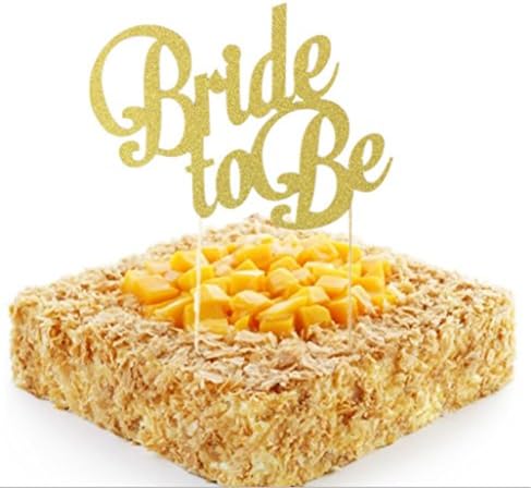 Bride to Be Cake Topper, Bridal Shower, Engagement Party Decoration(Gold)