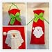 Homecube Christmas Wine Bottle Cover Decorative - 3pcs Red Wine Bags Gift with Bow Tie Christmas Set - Santa Claus & Reindeer & Christmas Tree for Party Hotel Kitchen Table Decor