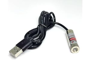 USB Adapter 650nm Red Laser Diode Module Focusable Dot Line Cross Beam 12 * 35mm Lighting 650M-100 (cross)