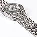 Huntmic Luxury Full Diamond Women Watch Rhinestone Stainless Steel Band Bracelet Wristwatch for Ladies