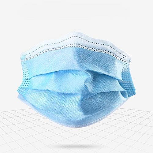 Face Masks 3 Ply Disposable Safety Masks Breathable and Comfortable Filter Mask for Blocking Dust Air Pollution (10pack)