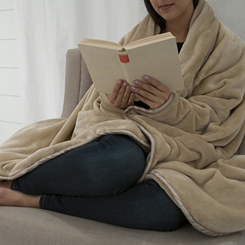 Vellux Weighted Throw, 54 in x 72 in (W x L) 12 lb, Ivory Pricepulse