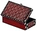SouvNear Decorative Wood Box - Handmade Treasure Chest - Red Premium Quality and Cone Painting Art Trinket Keepsake Decorative Jewelry Box from India - Gifts for Her