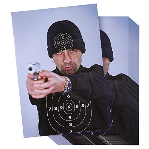 50-Sheet Targets for Shooting - Shooting Targets Paper, Bad Guy Range Targets in Street Thug Style for Firearms, Rifles, Pistols, BB Guns, Airsoft Shooting Practice - 17 x 25 Inches