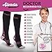 Alvada Compression Socks for Men & Women with Foot Massager Pad 1 Pair Black Pink S