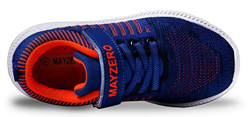 Vivay Boys Tennis Shoes Kids Sneakers Athletic Running Walking Sneakers for Little Kid and Big Kid(Blue Orange,Size 11 Little Kid) - Thumbnail 5