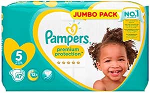Pampers Premium Protection Tamano 5 Junior 11 16 Kg 47 Panales Amazon Es Salud Y Cuidado Personal