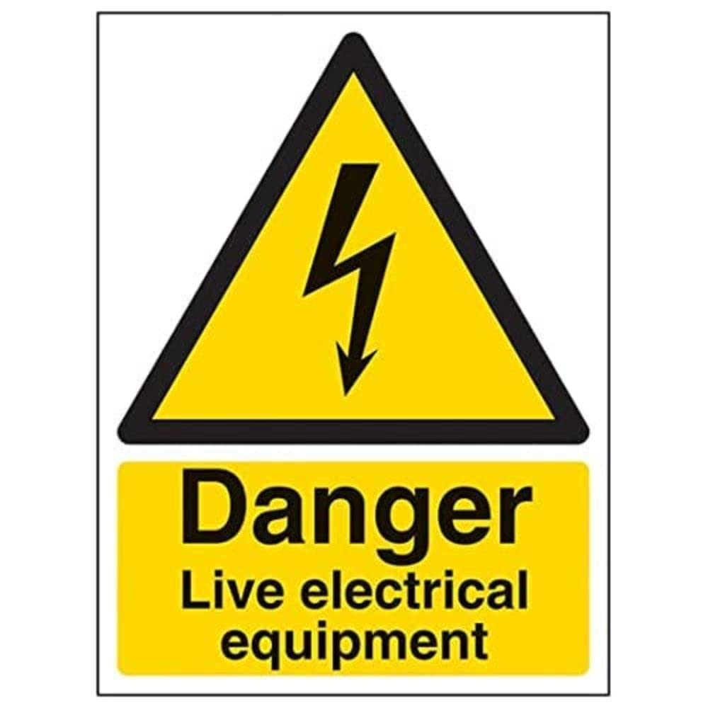 V Safety Eco Friendly Warning Electrical- Danger, Live Electrical Equipment - 300 X 400mm
