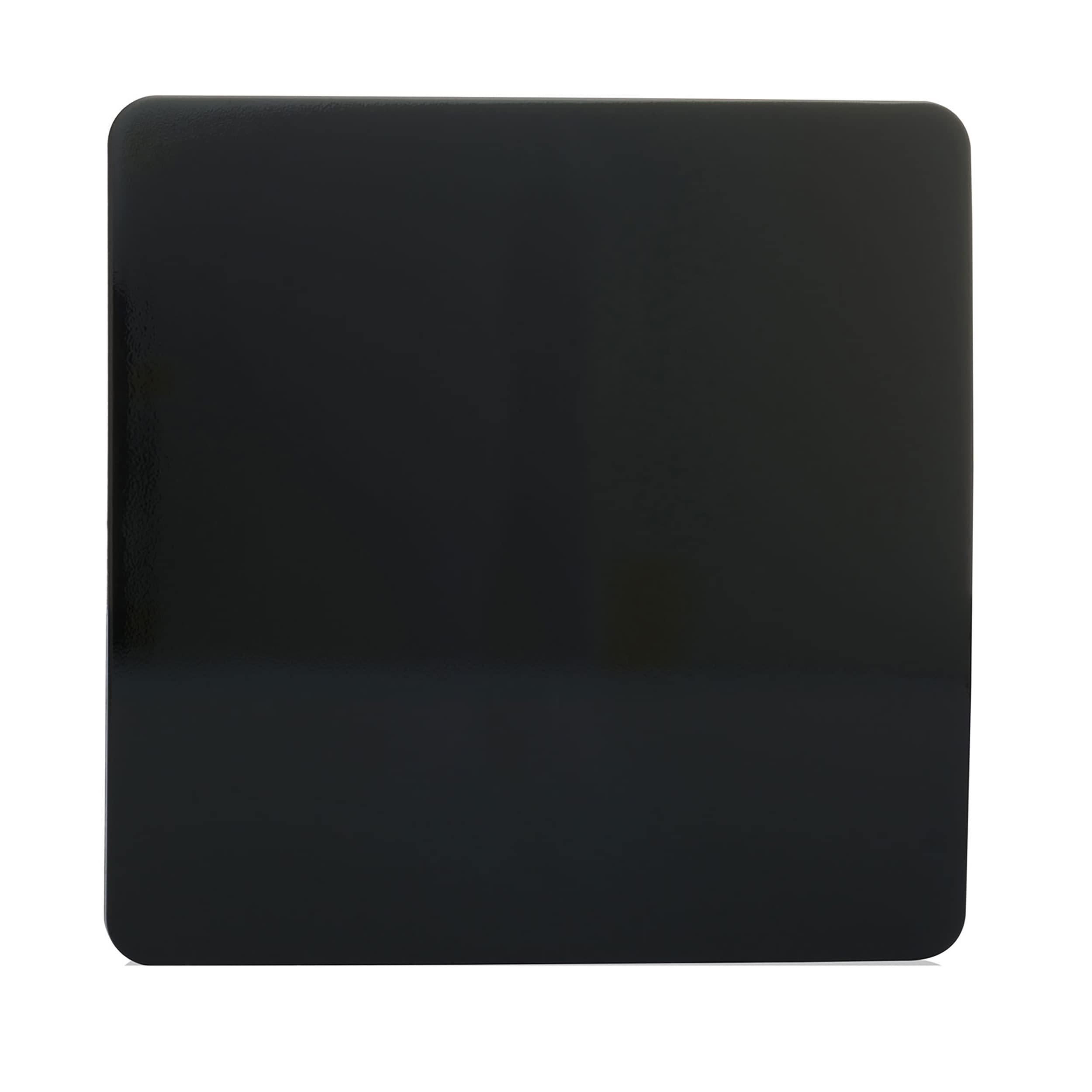 Trendi Artistic Modern Glossy Tactile Single Blanking Plate Black ART-BLKBL