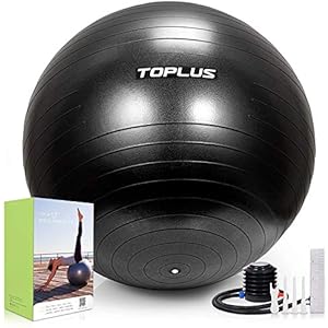 TOPLUS-Exercise-Ball-Gym-Ball-Supports-2200lbs-Yoga-Ball-Anti-Burst-Extra-Thick-Swiss-Ball-with-Quick-Pump-Birthing-Ball-for-Yoga-Pilates-Fitness-Pregnancy-Labour TOPLUS Exercise Ball, Gym Ball Supports 2200lbs Yoga Ball Anti-Burst & Extra Thick, Swiss Ball with Quick Pump Birthing…