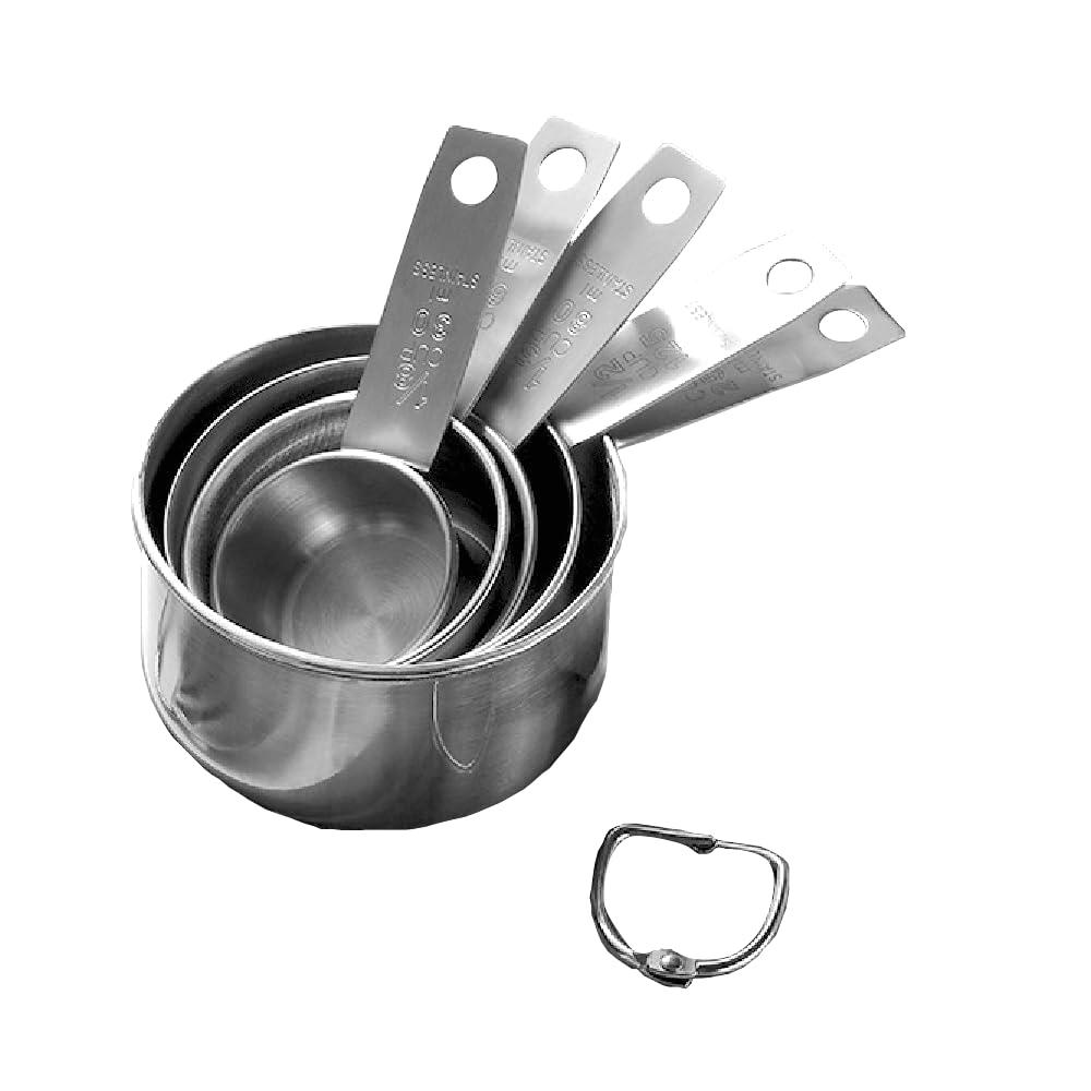 Photo 1 of Stainless Steel Measuring Cups Set, 5 Pieces Kitchen Measuring Sets Gadgets tool,For Cooking & Baking,Measure Dry & Wet Ingredients And Liquid (Cups)