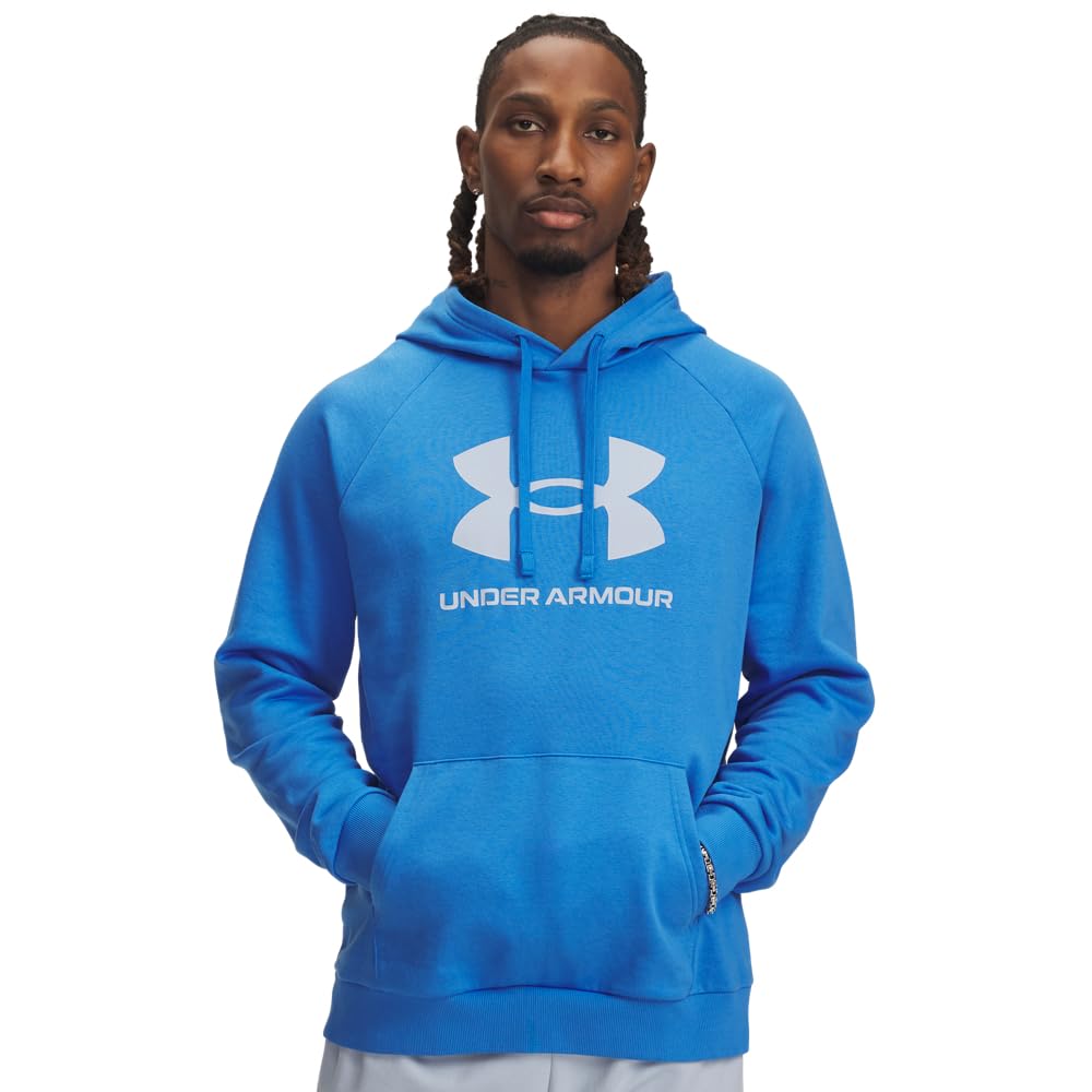 Under Armour Men's Rival Fleece Logo Hoodie, (402) Blue Atlantis / / Blue Calm, 3X-Large Image