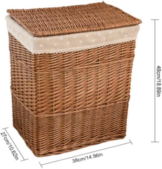 Tsy Wicker Laundry Hamper Woven Willow Baskets With Liner Rectangular Hampers And Storage Bins With Lids B Amazon Ca Home Kitchen