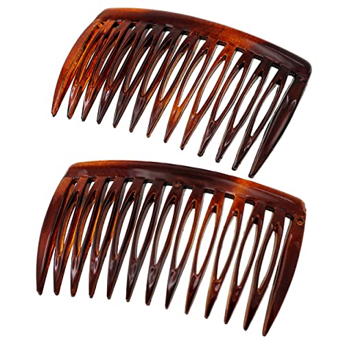 Camila Paris AD825/2 French Hair Side Comb, Small, Curved Tortoise
