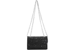 Caviotess Women Glitter Sequins Crossbody Shoulder Bag Evening Bag Purse Handbag Wrist Bag