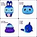 Purple Ladybug Novelty Slow Rising Galaxy Jumbo SQUISHIES Pack: Gift Box Includes Starry Galaxy Bunny, Panda, Narwhal, and Emoji Poo Kawaii Soft Squishy Toys - Squishys are Great Sensory Toys!