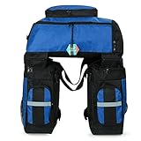 Pellor 70L MTB Bike Waterproof 3 in 1 Rear Bicycle Bag Pannier Bags Bike Rack Bag with Rain Cover
