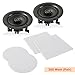 Pyle Pair 10″ Flush Mount in-Wall in-Ceiling 2-Way Speaker System Spring Loaded Quick Connections Changeable Round/Square Grill Stereo Sound Polypropylene Cone Polymer Tweeter 300 Watts (PDIC16106)thumb 2